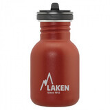 Thermos en acier inoxydable avec bouchon à écoulement, 500 ml, rouge, Laken