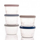 Set van 5 maatbekers met deksel, inhoud 250 ml, Thermobaby