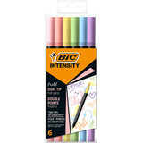 BIC Dubbelpuntige markers in pastelkleuren, 6 stuks