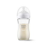 Bottiglia di vetro Natural Response, 1 mese +, 240 ml, Philips Avent