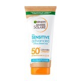 Sensitive Advanced Ambre Solaire Lotion corporelle pour adultes, FPS 50+, 175 ml, Garnier