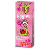 Rulou natural din mere si zmeura, 30 g, Bob Snail