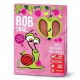 Rulou natural din mere si zmeura, 60 g, Bob Snail