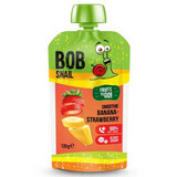 Smoothie naturel à la banane et à la fraise, 120 g, Bob Snail