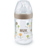 Fles met Nature silicone speen, maat M, 260 ml, Crem, Nuk