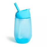 Vaso de transición con pajita Simple Clean, +12 meses, Azul, 296 ml, Munchkin