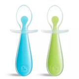 2er-Set Babylöffel Gentle Scoop, Blau/Grün, Munchkin