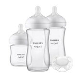 Set biberoane din sticla Natural Response, Philips Avent