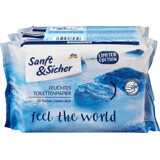 Carta igienica umidificata Sanft&Sicher Feel the World, 150 pz