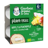 Bio Apfel, Ananas und Kokosnuss Dessert, +6 Monate, 4x90gr, Gerber