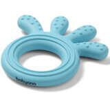 Anneau de dentition en silicone Caracatite, Bleu, Babyono