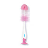 Brosse à biberon et à tétine avec ventouse, rose, Babyono