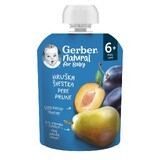 Pruimen- en perenmoes, +6 maanden, 90 gr, Gerber