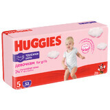 Windelhosen Mädchen, Nr. 5, 12 - 17 kg, 52 Stück, Huggies