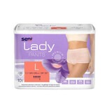 Lady Pants absorberende slips voor vrouwen, L, 10 stuks, Borsten