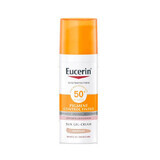 Crema gel con protezione solare SPF 50+ tonalità media, 50 ml, Eucerin