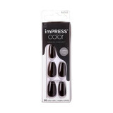 Impress kunstnagels, All Black Medium Coffin, Kiss