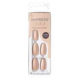 Unghie finte Impress, Latte Medium Coffin, Kiss