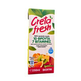 Natürlicher Saft mit 10 Früchten und 7 Vitaminen, 250 ml, Creta Fresh