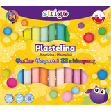 Strigo Plasticine gemengde kleuren, 24 st