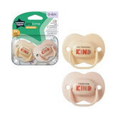 Anytime orthodontische Schnuller, 0 - 6 Monate, Beige, 2 Stück, Tommee Tippee