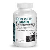 Fer avec vitamine C, 100 comprimés, Bronson Laboratories