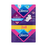 Serviettes absorbantes Libresse Ultra Large avec ailettes Goodnigh, 16 pièces, Libresse