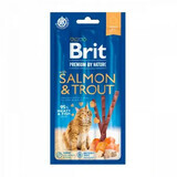 Zalm en forel beloningen voor katten Premium By Nature Cat Sticks, 3 stuks, Brit