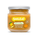 Piure Bio din mix de fructe cu mango, +4 luni, 130 g, Smileat