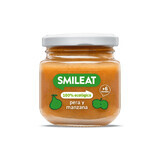 Purea di pere e mele bio, +6 mesi, 130 g, Smileat