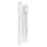 Cucchiaio in silicone con custodia protettiva, Rosa, Kikka Boo