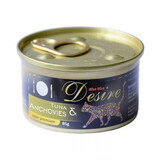 Wet food with tuna and anchovy for cats Desire, 85 g, Miau Miau