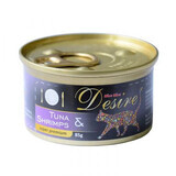 Wet food with tuna and shrimp Desire, 85 g, Miau Miau