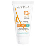 A-Derma Protect AC Zonbeschermende Matterende Fluïde met SPF 50+, 40 ml