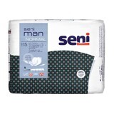 Serviettes hygiéniques absorbantes pour hommes, normales, 15 pièces, Seni Man