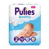 Gevoelige luiers, nr. 2, 4-8 kg, 72 stuks, Pufies