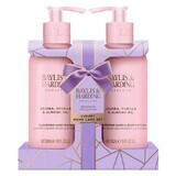 Set met jojoba-, vanille- en amandelolie: vloeibare zeep 300 ml, lotion 300 ml BAYLIS &amp; HARDING