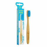 Brosse à dents en bambou pour enfants, bleue, Nordics