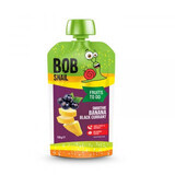 Smoothie natural din banane si coacaze negre, 120 g, Bob Snail