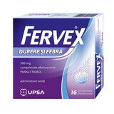 Fervex Douleur et Fièvre, 500 mg, 16 comprimés effervescents, Upsa