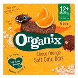 Barres d'avoine complètes bio au cacao et à l'orange, + 12 mois, 6 barres x 23 g, Organix