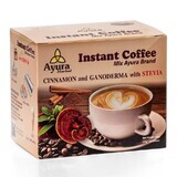 Koffie met ganoderma, stevia en kaneel Instant Coffee Mix, 10 zakjes, Ayura Kruiden