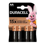 AA 15X Extra Life batterijen, 4 stuks, Duracell