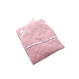 Premium 100% katoenen handdoek met kap, Roze, 80x90 cm, Baltic Bebe