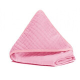 Mousseline gevouwen handdoek met capison, 75x75 cm, Roze, Fillikid