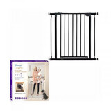 Puerta metálica de seguridad Liberty, 75 - 81 cm, Negra, Dreambaby