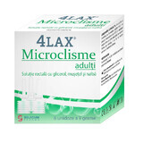 Micro clisteri per adulti 4Lax, 6 dosi singole x 9 g, Solacium Pharma