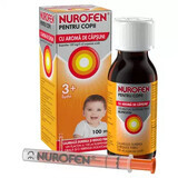 Nurofen 100mg voor kinderen van 3 maanden aardbeiensmaak, 100 ml, Reckitt Benckiser Healthcare