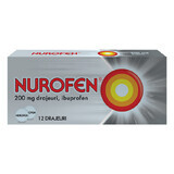 Nurofen 200mg, 12 drajeuri, Reckitt Benkiser Healthcare