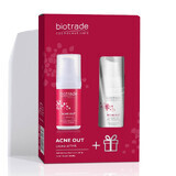 Paket Acne Out Aktive Creme für Akne-Haut, 30 ml + Reinigungsschaum für Akne-Haut, 20 ml, Biotrade